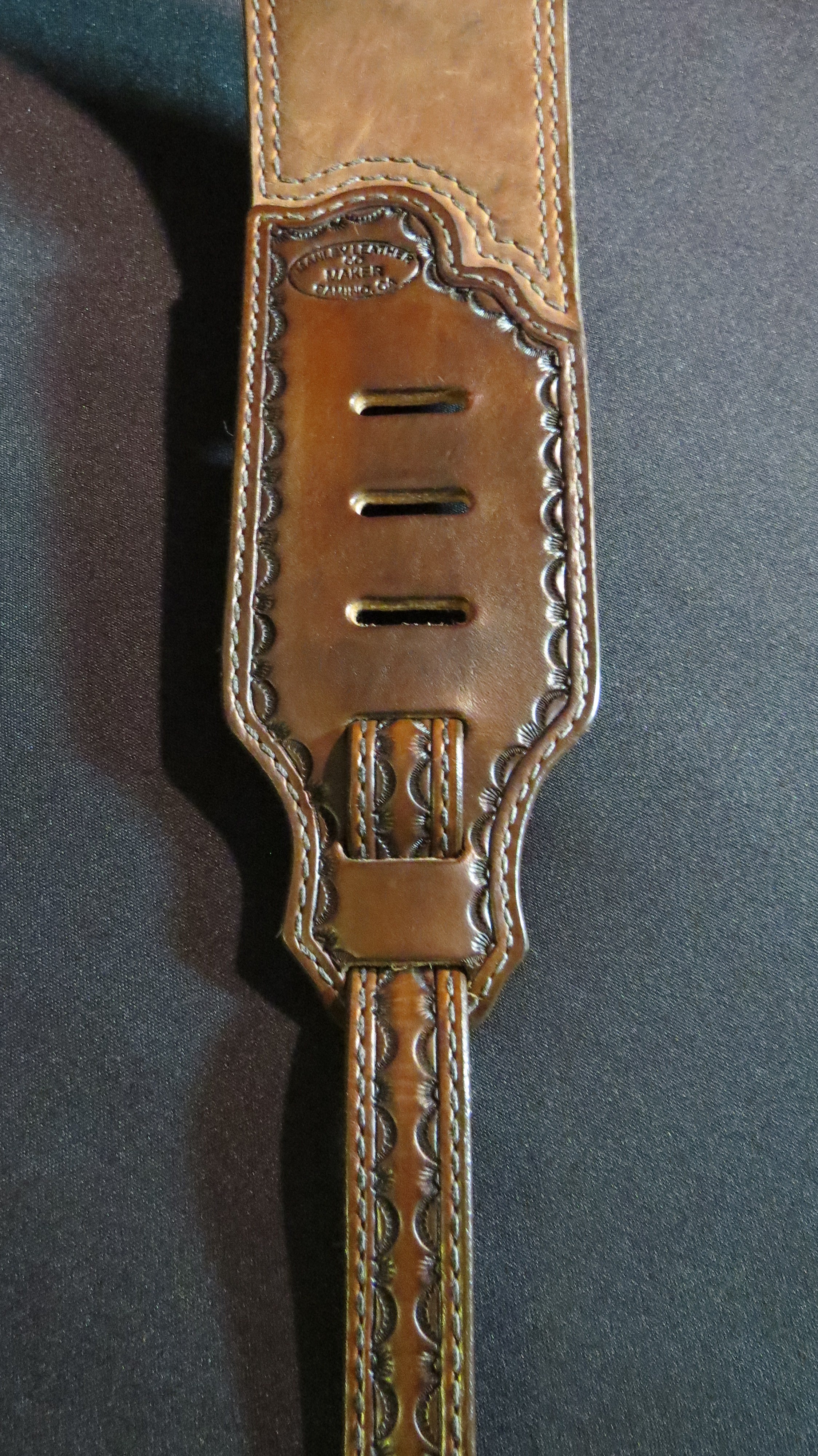 Leather Guitar Strap 3" wide