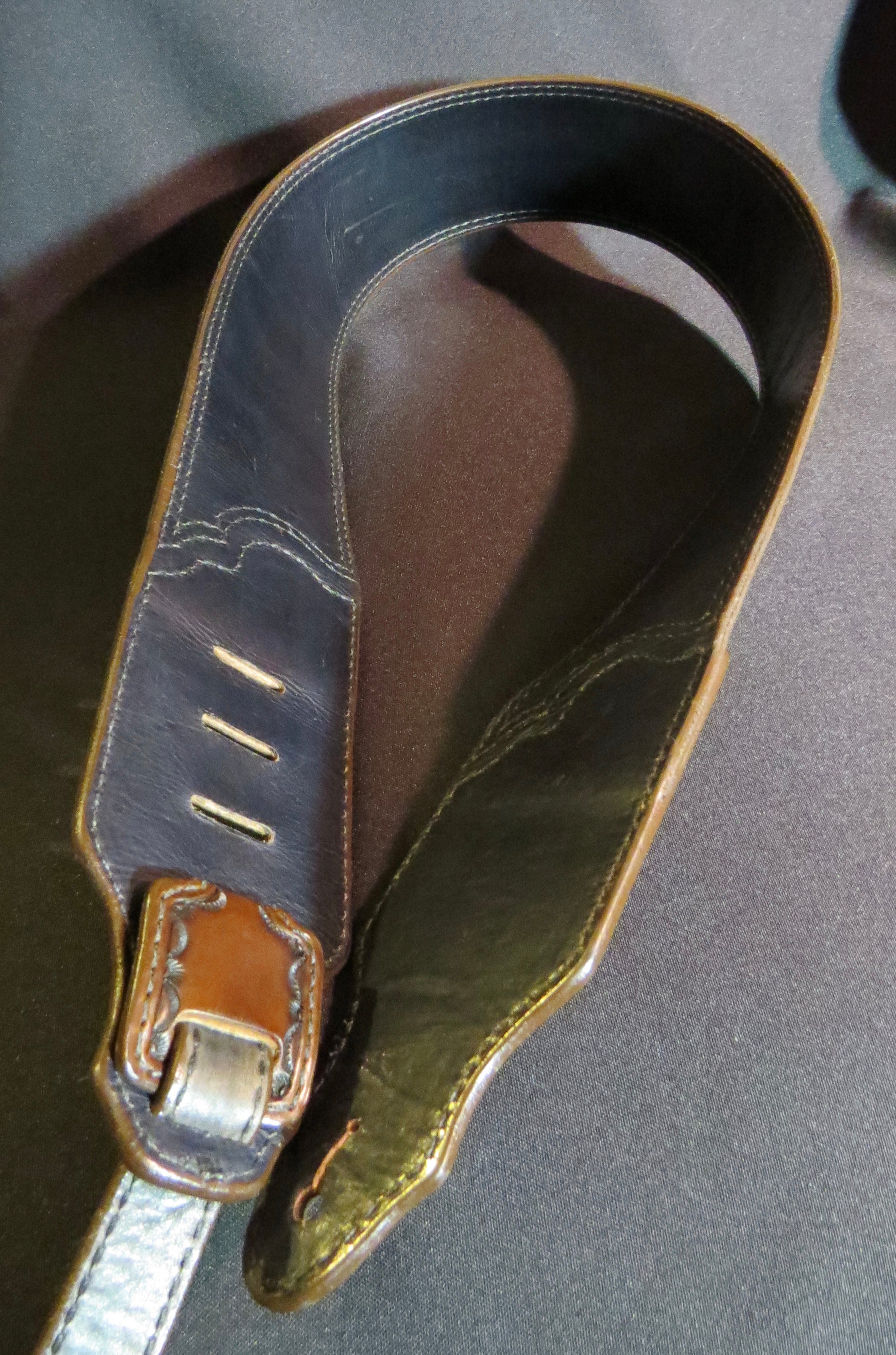 Leather Guitar Strap 3" wide