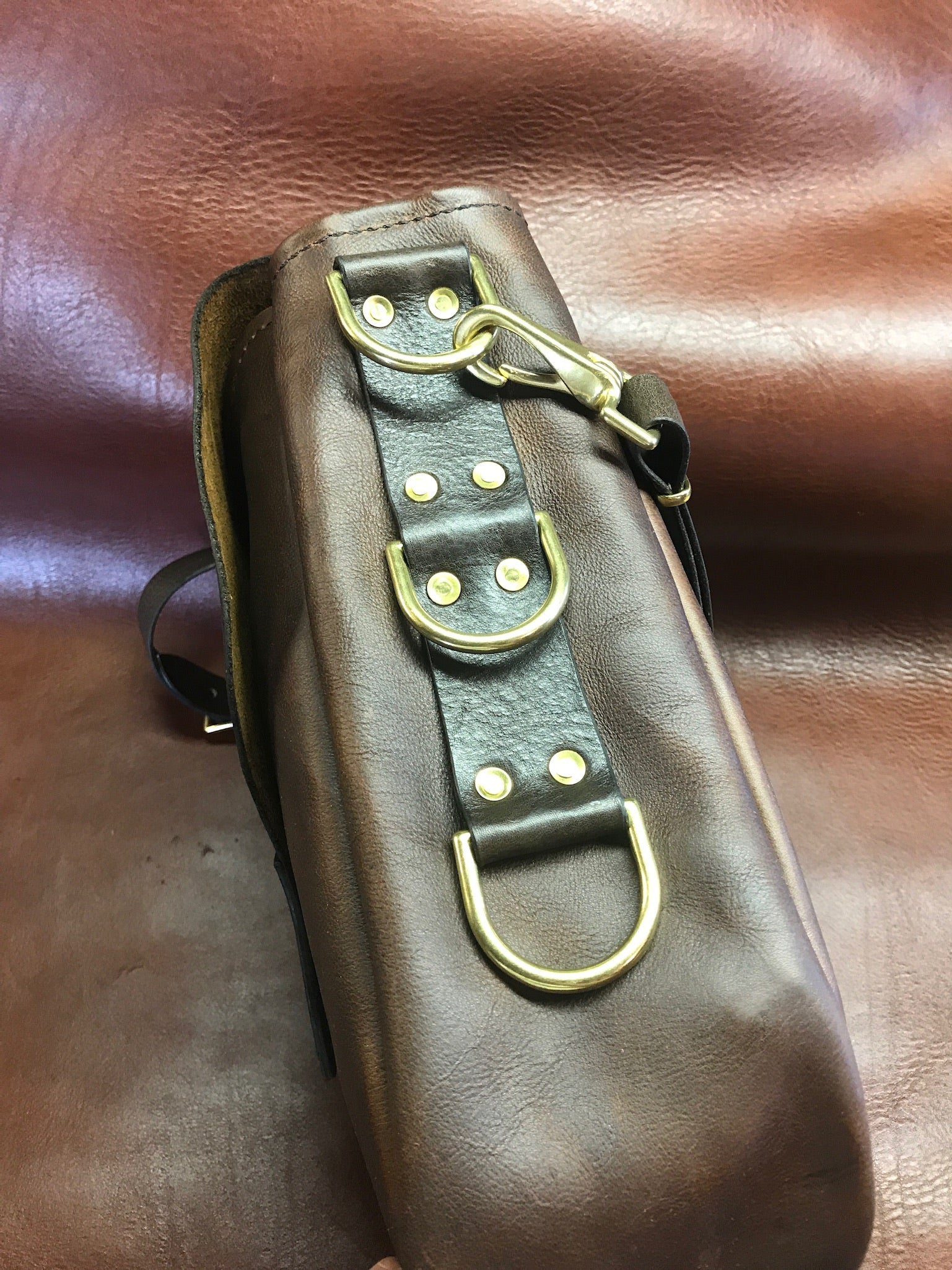 Convertable Shoulder-Backpack Leather Bag